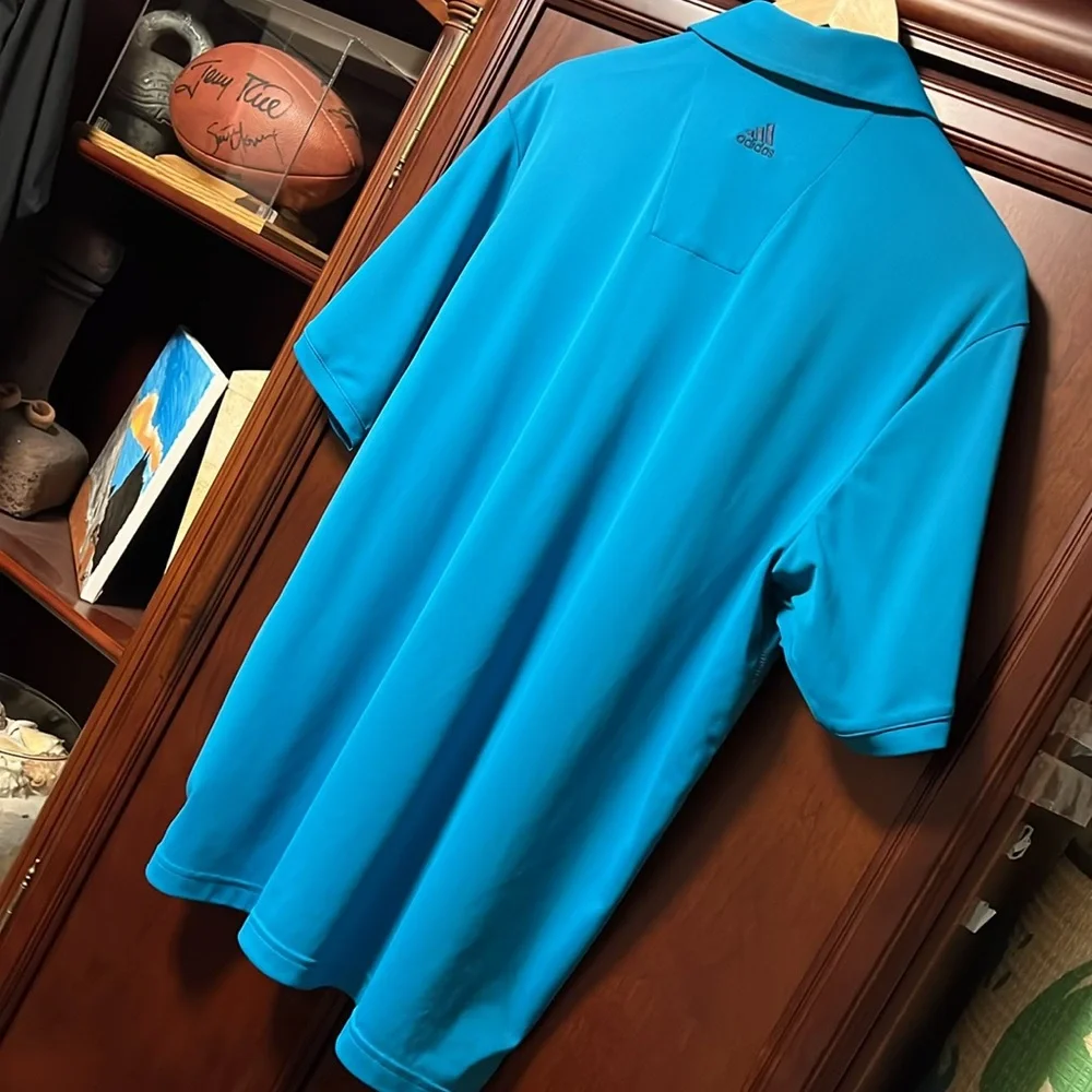 Like New Adidas ClimaCool Soft, uniquely designed lined multicolored Golf Polo! - Picture 5 of 6